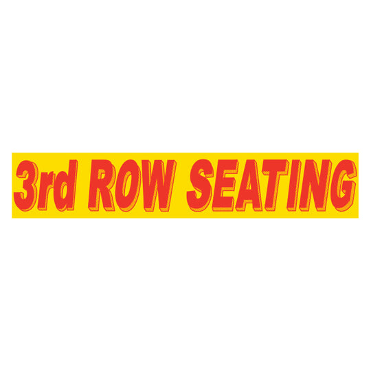 Slogan Window Stickers - 2-3/4" x 14-1/2" Yellow & Red