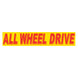 Slogan Window Stickers - 2-3/4" x 14-1/2" Yellow & Red