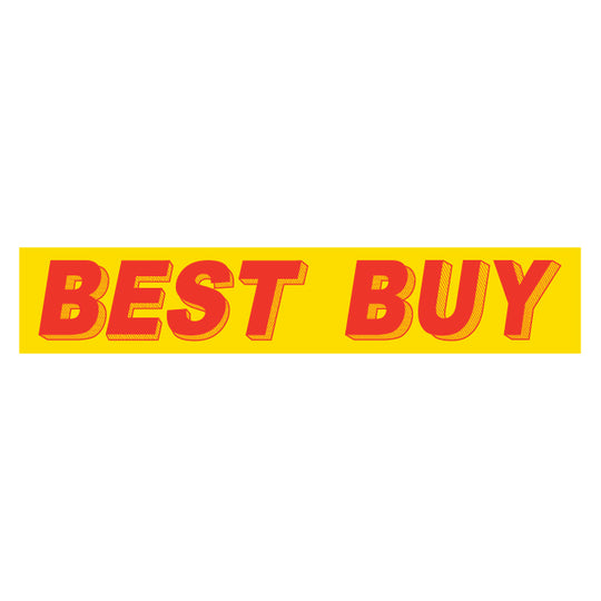 Slogan Window Stickers - 2-3/4" x 14-1/2" Yellow & Red