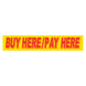 Slogan Window Stickers - 2-3/4" x 14-1/2" Yellow & Red