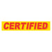 Slogan Window Stickers - 2-3/4" x 14-1/2" Yellow & Red