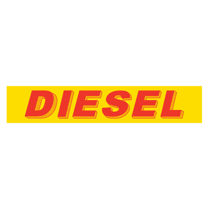 Slogan Window Stickers - 2-3/4" x 14-1/2" Yellow & Red
