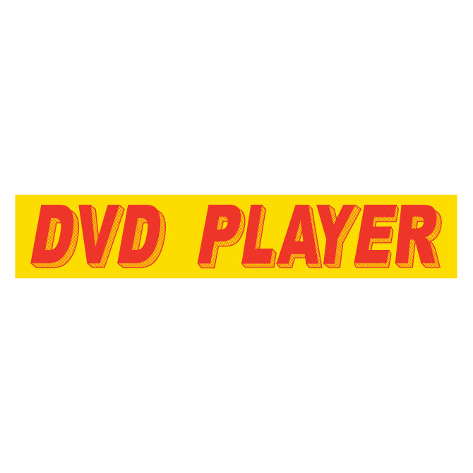 Slogan Window Stickers - 2-3/4" x 14-1/2" Yellow & Red