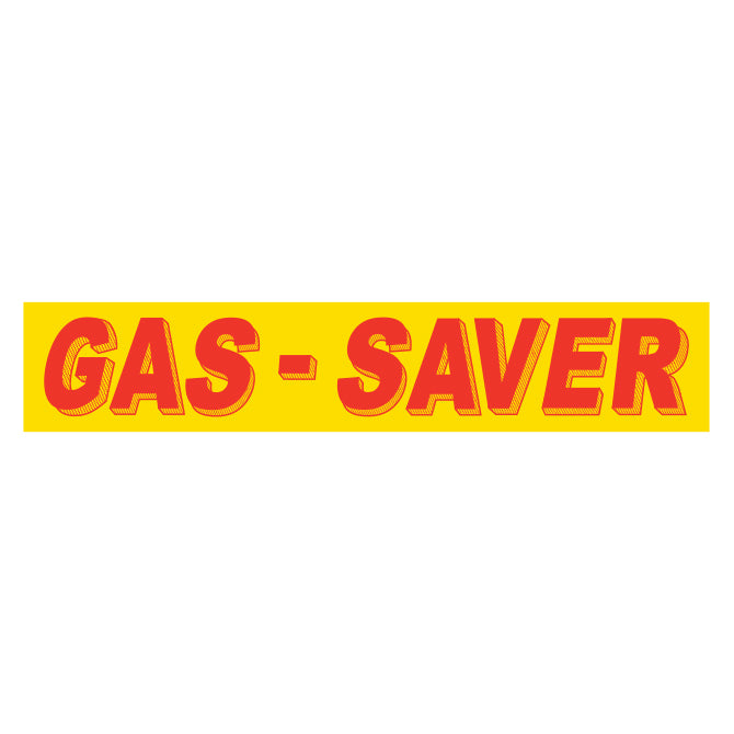 Slogan Window Stickers - 2-3/4" x 14-1/2" Yellow & Red