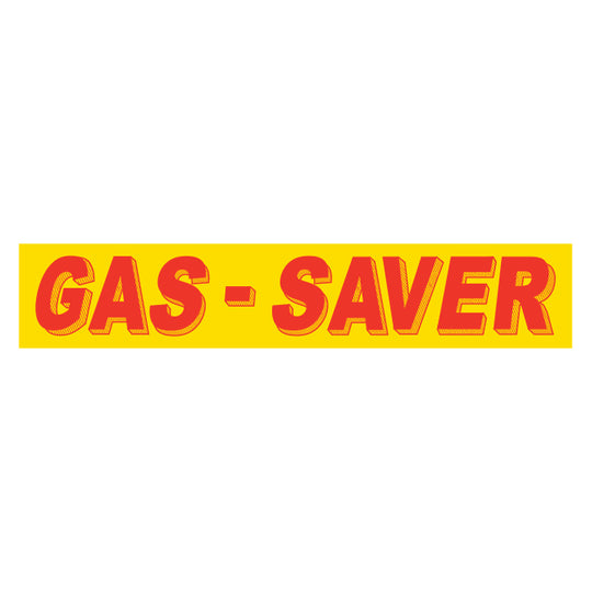 Slogan Window Stickers - 2-3/4" x 14-1/2" Yellow & Red