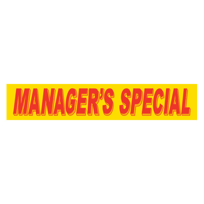 Slogan Window Stickers - 2-3/4" x 14-1/2" Yellow & Red