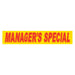 Slogan Window Stickers - 2-3/4" x 14-1/2" Yellow & Red