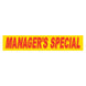 Slogan Window Stickers - 2-3/4" x 14-1/2" Yellow & Red