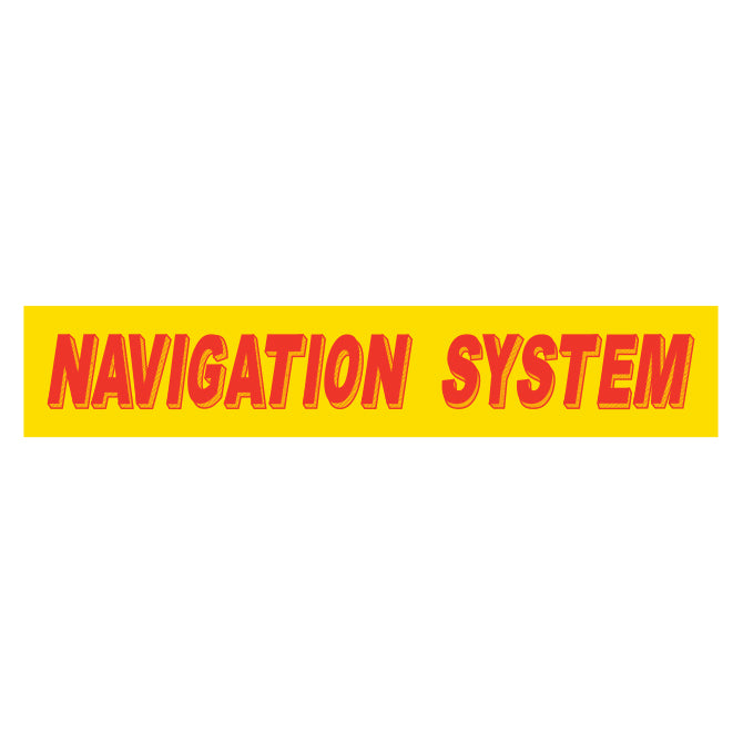 Slogan Window Stickers - 2-3/4" x 14-1/2" Yellow & Red
