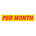 Slogan Window Stickers - 2-3/4" x 14-1/2" Yellow & Red