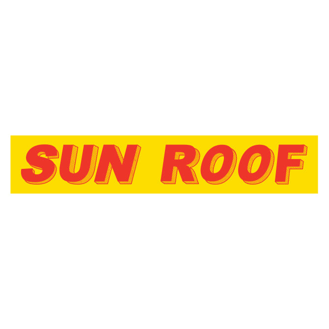 Slogan Window Stickers - 2-3/4" x 14-1/2" Yellow & Red