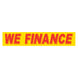 Slogan Window Stickers - 2-3/4" x 14-1/2" Yellow & Red