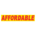 Slogan Window Stickers - 2-3/4" x 14-1/2" Yellow & Red