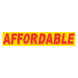 Slogan Window Stickers - 2-3/4" x 14-1/2" Yellow & Red