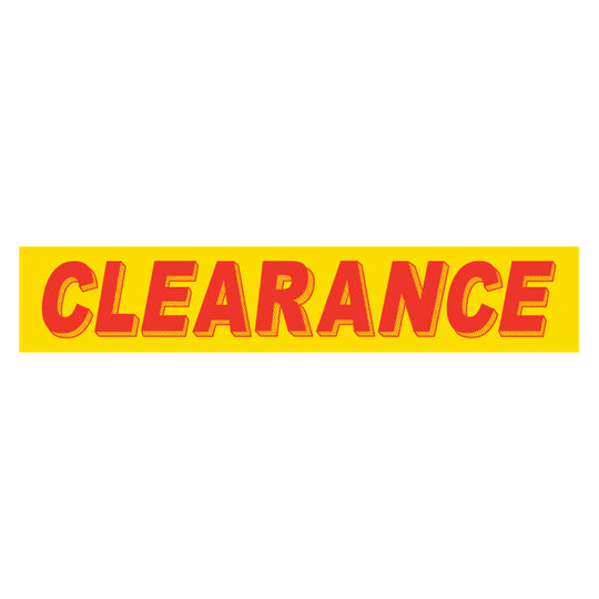 Slogan Window Stickers - 2-3/4" x 14-1/2" Yellow & Red