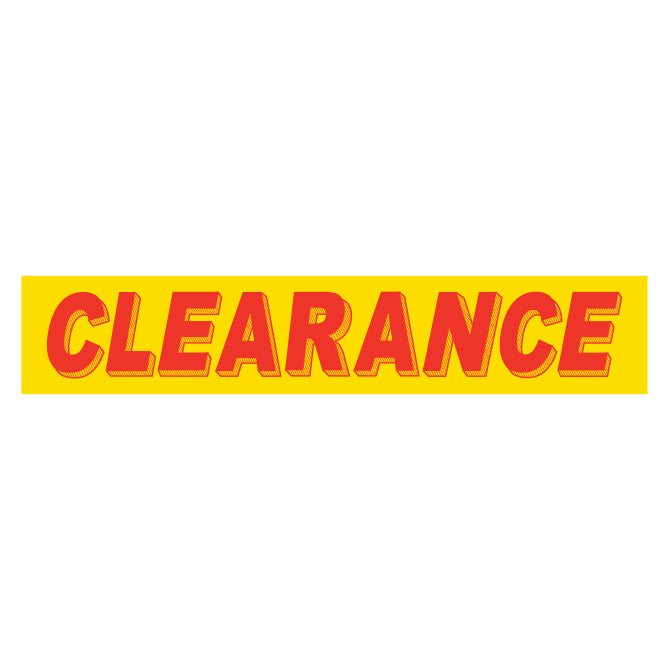 Slogan Window Stickers - 2-3/4" x 14-1/2" Yellow & Red