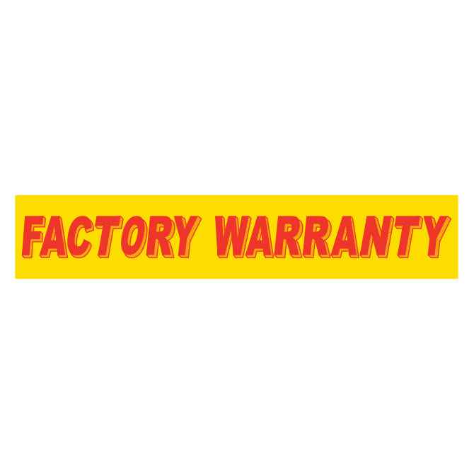 Slogan Window Stickers - 2-3/4" x 14-1/2" Yellow & Red