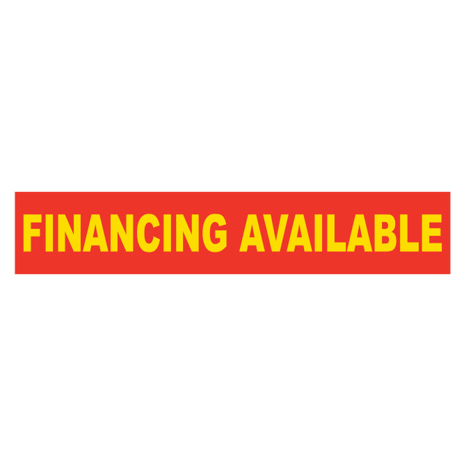 Slogan Window Stickers - 2-3/4" x 14-1/2" Yellow & Red