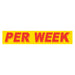 Slogan Window Stickers - 2-3/4" x 14-1/2" Yellow & Red