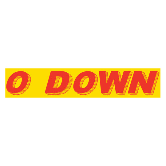 Slogan Window Stickers - 2-3/4" x 14-1/2" Yellow & Red