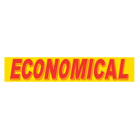 Slogan Window Stickers - 2-3/4" x 14-1/2" Yellow & Red