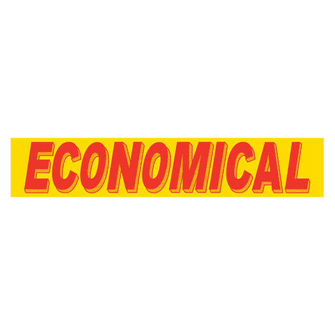Slogan Window Stickers - 2-3/4" x 14-1/2" Yellow & Red