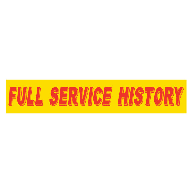 Slogan Window Stickers - 2-3/4" x 14-1/2" Yellow & Red