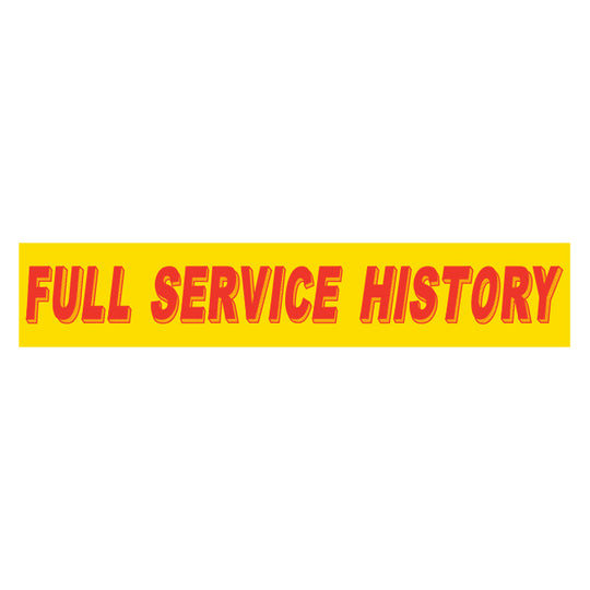 Slogan Window Stickers - 2-3/4" x 14-1/2" Yellow & Red