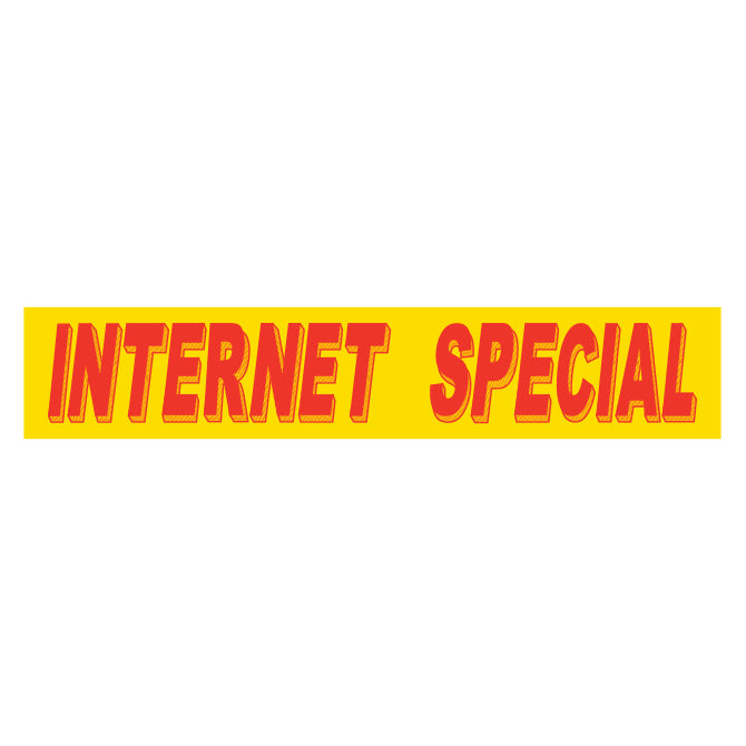 Slogan Window Stickers - 2-3/4" x 14-1/2" Yellow & Red