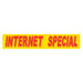 Slogan Window Stickers - 2-3/4" x 14-1/2" Yellow & Red