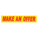 Slogan Window Stickers - 2-3/4" x 14-1/2" Yellow & Red