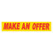Slogan Window Stickers - 2-3/4" x 14-1/2" Yellow & Red