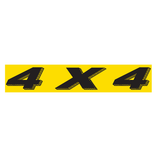 Slogan Window Stickers - 2-3/4" x 14-1/2" Yellow & Black