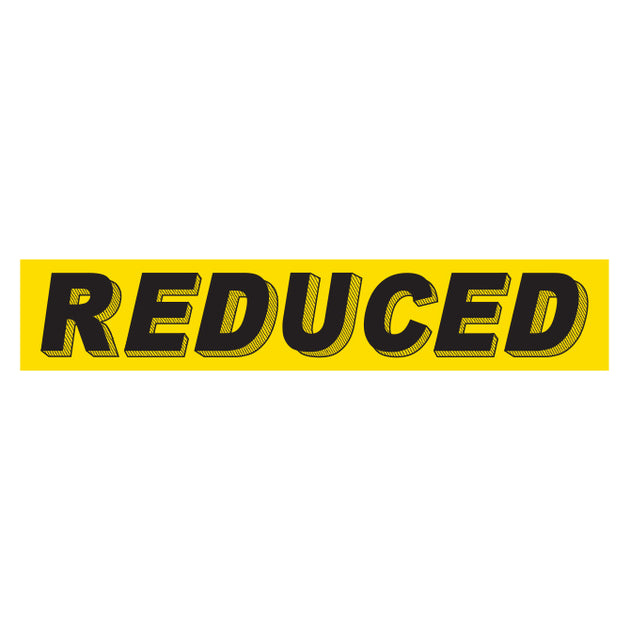 Slogan Window Stickers - 2-3/4" x 14-1/2" Yellow & Black
