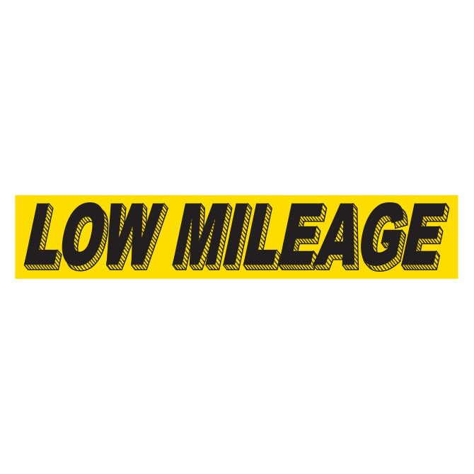 Slogan Window Stickers - 2-3/4" x 14-1/2" Yellow & Black