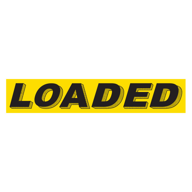 Slogan Window Stickers - 2-3/4" x 14-1/2" Yellow & Black