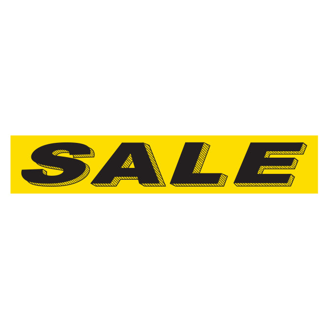 Slogan Window Stickers - 2-3/4" x 14-1/2" Yellow & Black
