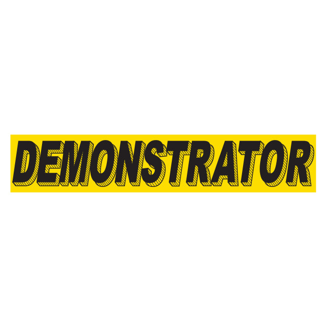 Slogan Window Stickers - 2-3/4" x 14-1/2" Yellow & Black