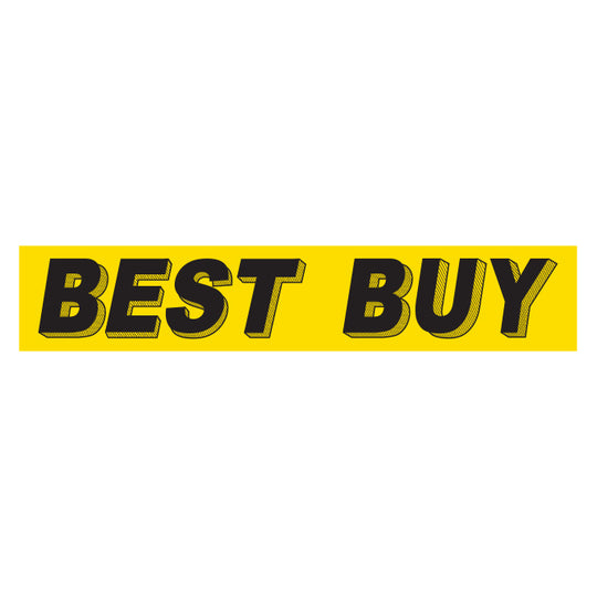 Slogan Window Stickers - 2-3/4" x 14-1/2" Yellow & Black