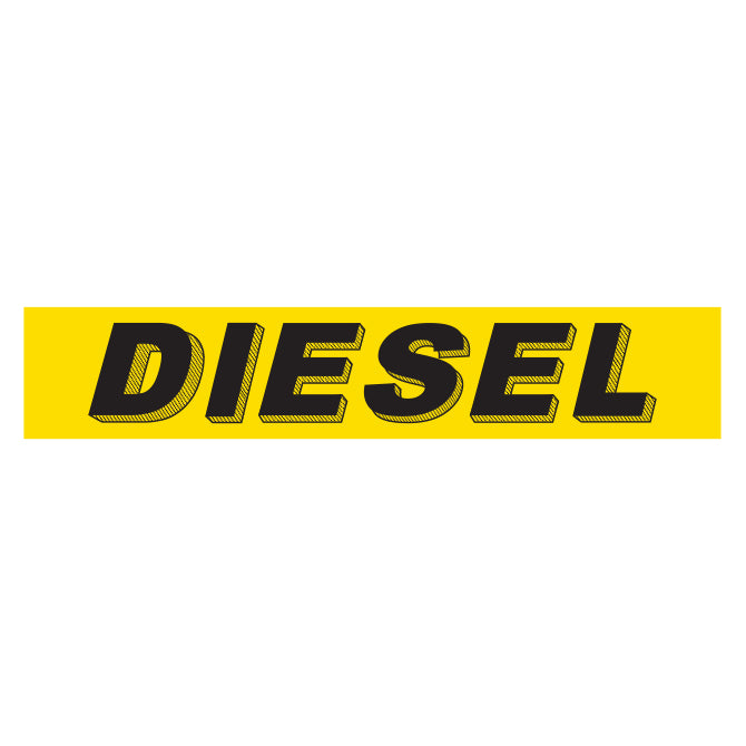Slogan Window Stickers - 2-3/4" x 14-1/2" Yellow & Black