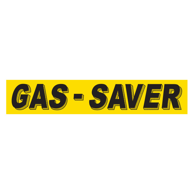 Slogan Window Stickers - 2-3/4" x 14-1/2" Yellow & Black