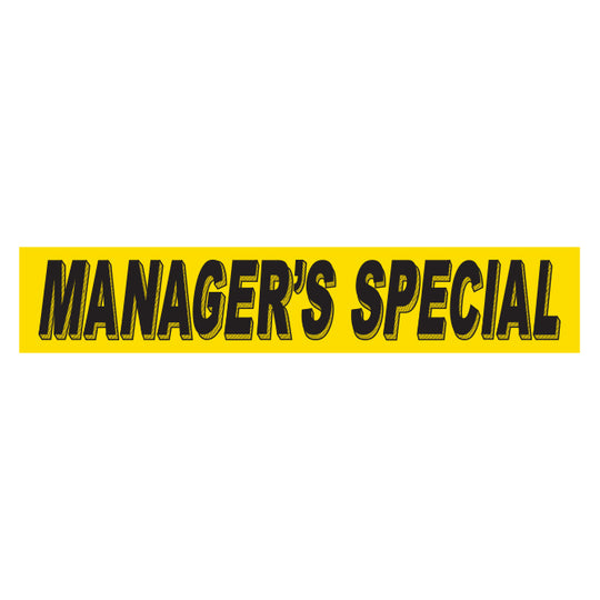 Slogan Window Stickers - 2-3/4" x 14-1/2" Yellow & Black