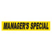 Slogan Window Stickers - 2-3/4" x 14-1/2" Yellow & Black