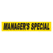 Slogan Window Stickers - 2-3/4" x 14-1/2" Yellow & Black