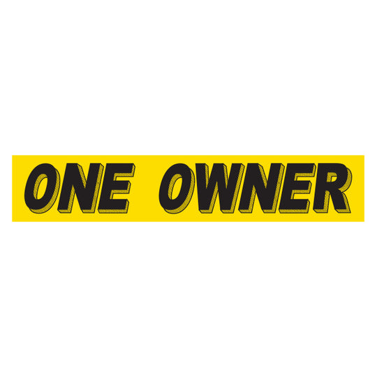 Slogan Window Stickers - 2-3/4" x 14-1/2" Yellow & Black
