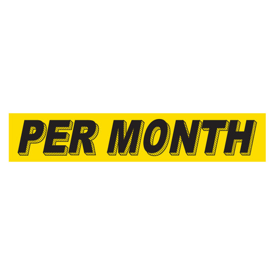 Slogan Window Stickers - 2-3/4" x 14-1/2" Yellow & Black