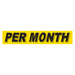 Slogan Window Stickers - 2-3/4" x 14-1/2" Yellow & Black