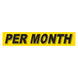 Slogan Window Stickers - 2-3/4" x 14-1/2" Yellow & Black