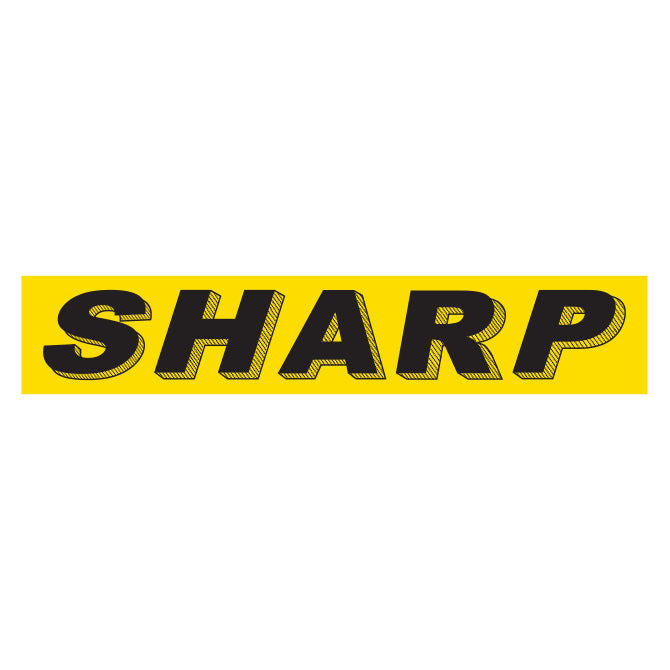 Slogan Window Stickers - 2-3/4" x 14-1/2" Yellow & Black