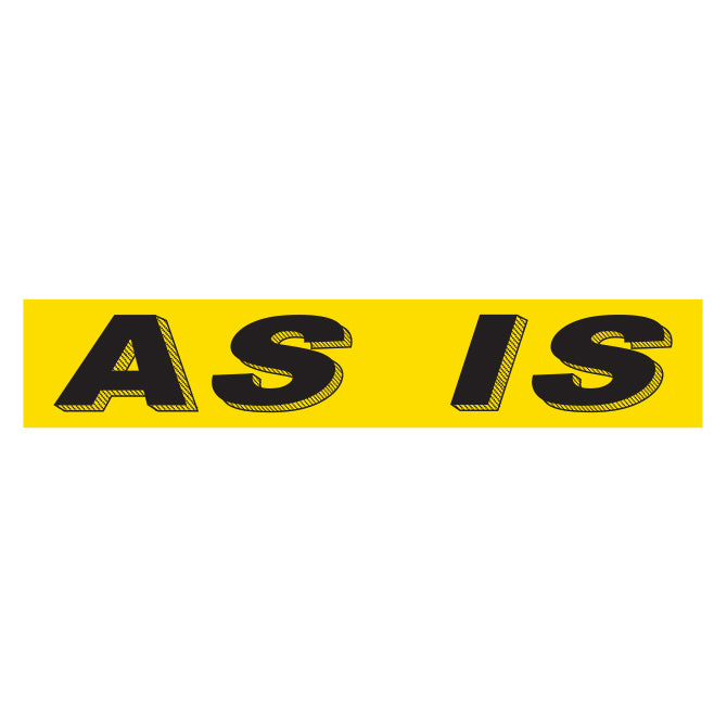 Slogan Window Stickers - 2-3/4" x 14-1/2" Yellow & Black